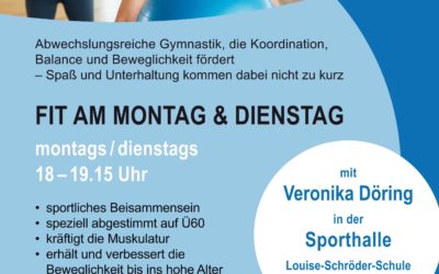Fit am Montag und Dienstag, für alle ab 60 Jahren