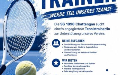 Wir suchen Dich! Werde Tennistrainer bei uns im Verein
